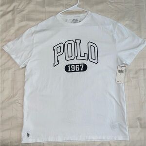 Ralph Lauren White Tee with Black 'POLO 1967' Print